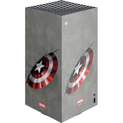 Marvel Captain America Shield Break XBox Series X Digital Edition Console Skin